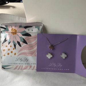 Lily Sky necklace and earring set